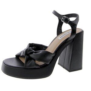 Steve Madden's Acceptance Black Knotted Platform Sandals Women's Size 10 New